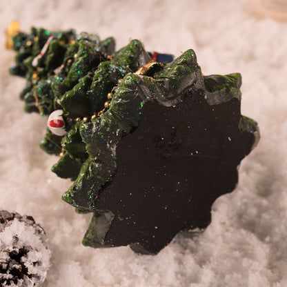 Miniature Decorated Christmas Tree Tabletop Ornament - Holiday Village Display Decoration(green) - Image 6