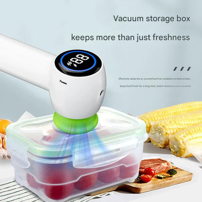 Multi-Function Handheld Vacuum Sealer & Inflator with LED Display - For Food Storage, Jars, Bags & Balls(white) - Image 2