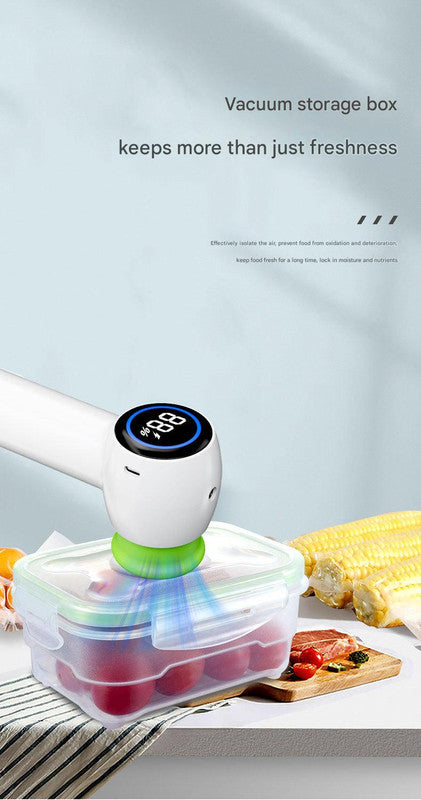Multi-Function Handheld Vacuum Sealer & Inflator with LED Display - For Food Storage, Jars, Bags & Balls(white) - Image 4