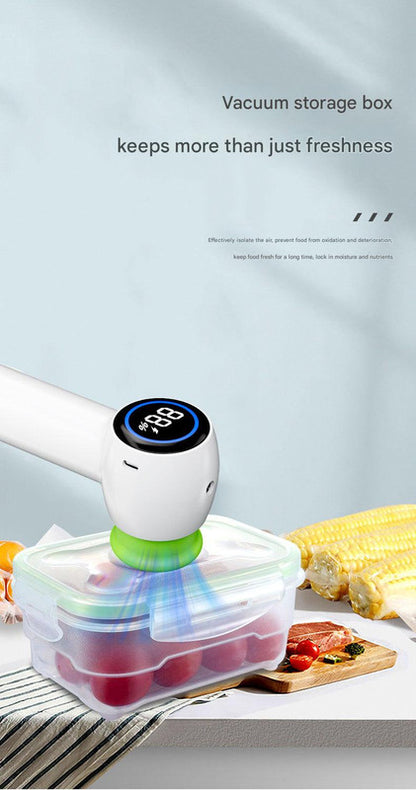 Multi-Function Handheld Vacuum Sealer & Inflator with LED Display - For Food Storage, Jars, Bags & Balls(white) - Image 4