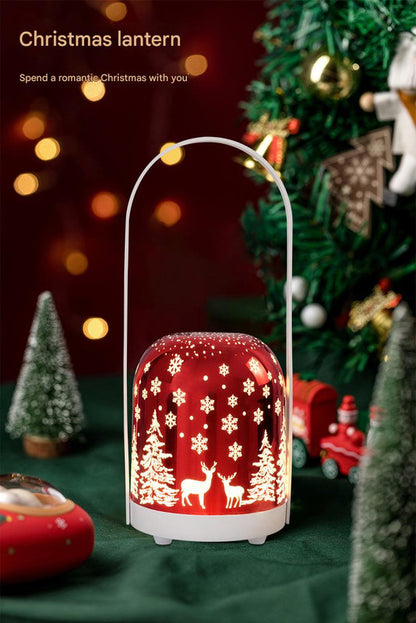 Portable Christmas LED Lantern - Dimmable, 3 Color Temps, 5200mAh Battery & Memory Function(Green) - Image 2