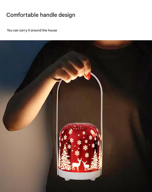 Portable Christmas LED Lantern - Dimmable, 3 Color Temps, 5200mAh Battery & Memory Function(Green) - Image 4