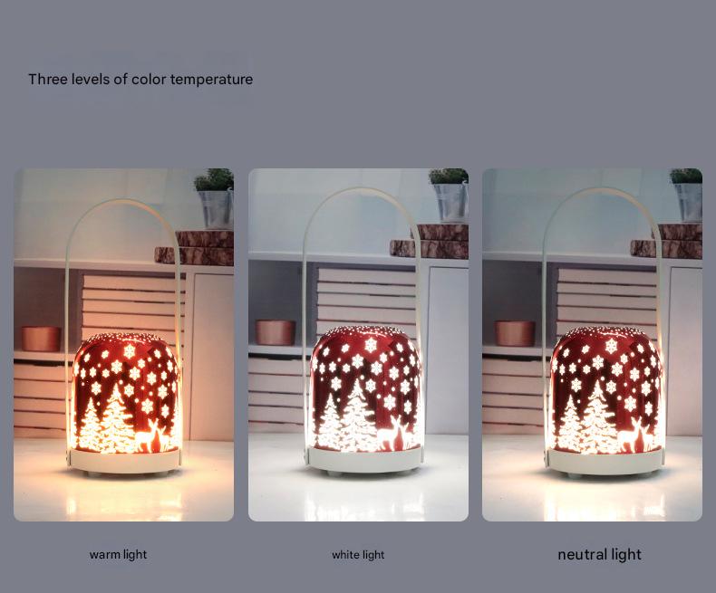 Portable Christmas LED Lantern - Dimmable, 3 Color Temps, 5200mAh Battery & Memory Function(Green) - Image 5