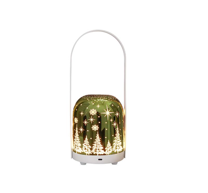 Portable Christmas LED Lantern - Dimmable, 3 Color Temps, 5200mAh Battery & Memory Function(Gold)