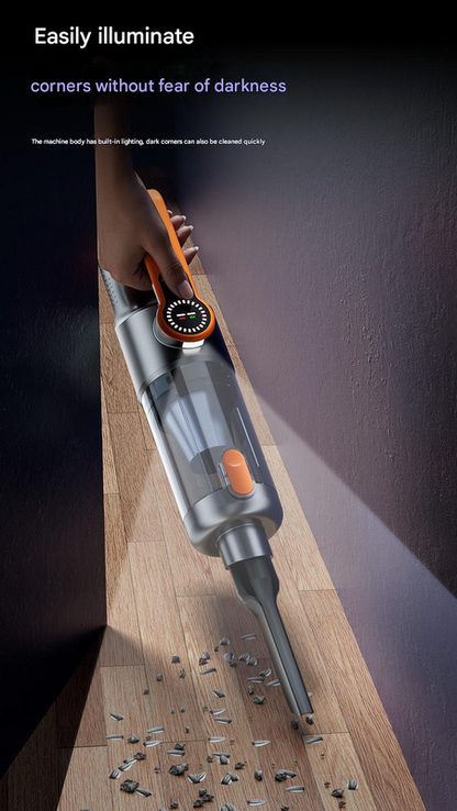 Multi-Function Cordless Handheld Vacuum Cleaner & Blower - Powerful Brushless Motor with Digital Display(Gray Orange) - Image 8