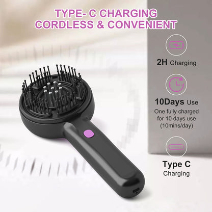 Electric Scalp Massager & Essential Oil Applicator Brush - 360 Kneading, 3 Modes, USB-C Rechargeable(grey) - Image 2