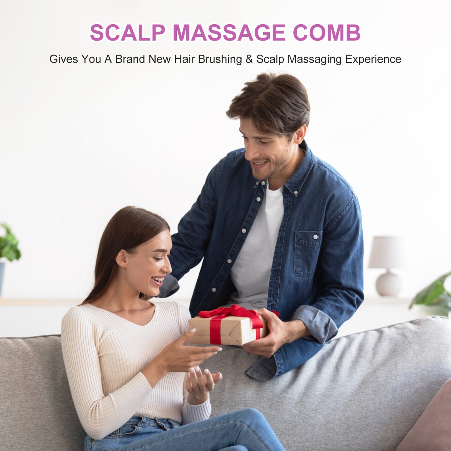Electric Scalp Massager & Essential Oil Applicator Brush - 360 Kneading, 3 Modes, USB-C Rechargeable(red) - Image 8