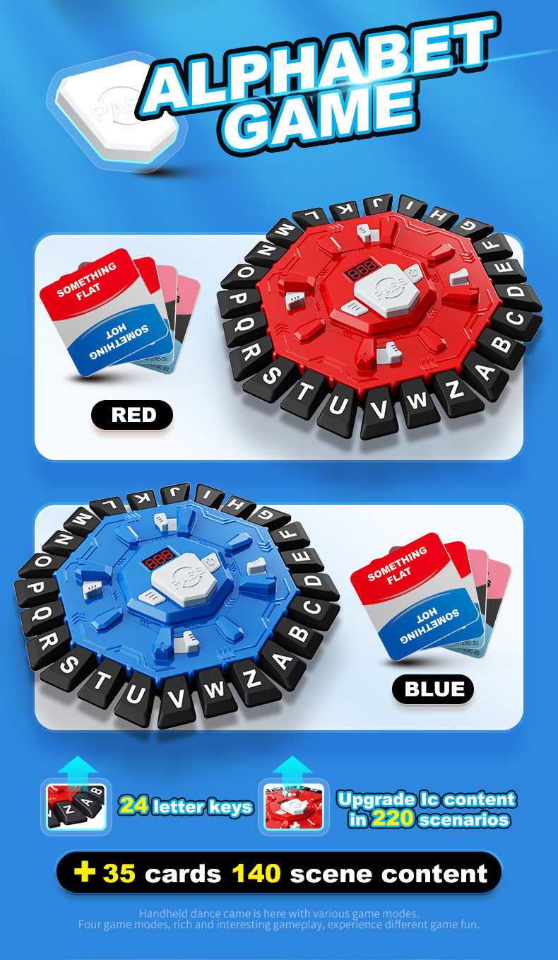 2pc Electronic Alphabet Categories Game - Fast-Paced Word Challenge for Family Fun(blue) - Image 3