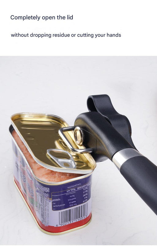 2pc Multifunctional Safe-Cut Can Opener - Smooth Edge, Ergonomic Handle(black) - Image 9