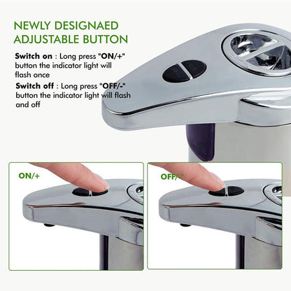 Touchless Automatic Soap Dispenser - Stainless Steel, Adjustable Volume, Infrared Sensor for Kitchen & Bathroom(Silver) - Image 3