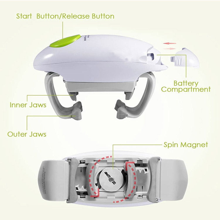 Effortless Electric Jar Opener - Automatic Grip for Arthritis Sufferers, Seniors & Weak Hands(white) - Image 2