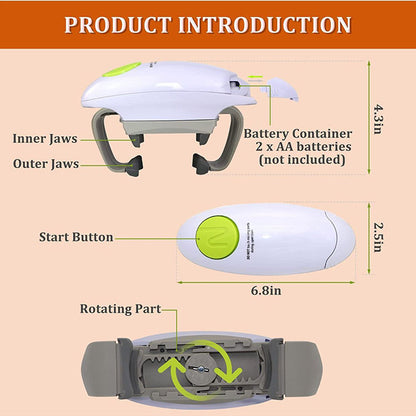 Effortless Electric Jar Opener - Automatic Grip for Arthritis Sufferers, Seniors & Weak Hands(white) - Image 3