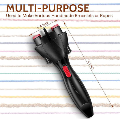 Automatic Hair Braiding Tool - Bi-Directional Rotation, Quick Twist Styling for Braids & Handmade Bracelets(black) - Image 2