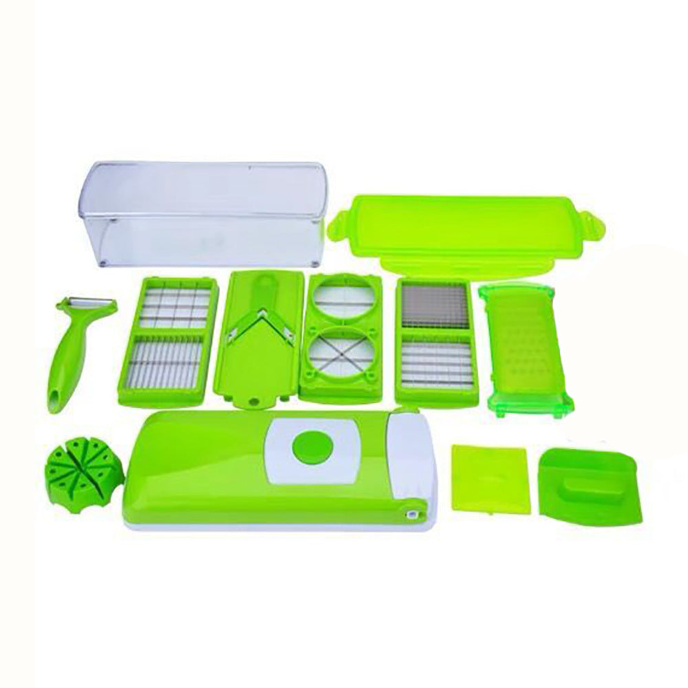 Multi-Functional Vegetable Chopper & Slicer Set - Dicer, Grater with Food Container & Peeler(green) - Image 5