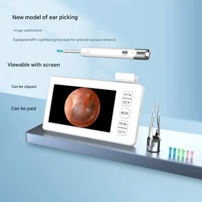All-in-One Wireless Visual Ear Cleaner Kit with 4.3" IPS Display Screen(white) - Image 3