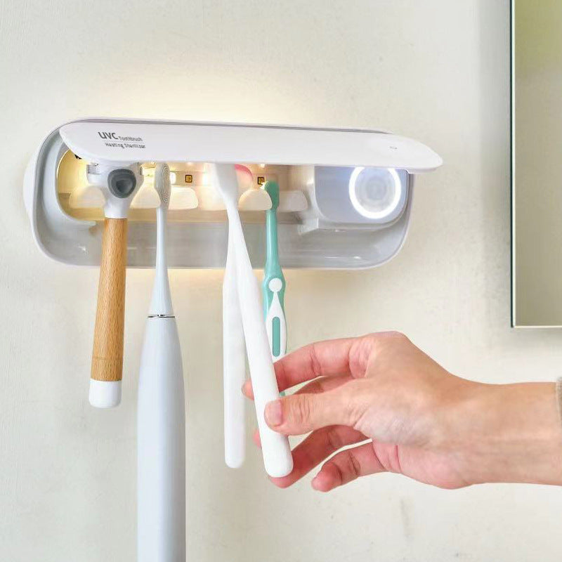 Smart UVC Toothbrush Sterilizer & Holder with Heat Drying, Radar Sensor Night Light(white) - Image 2