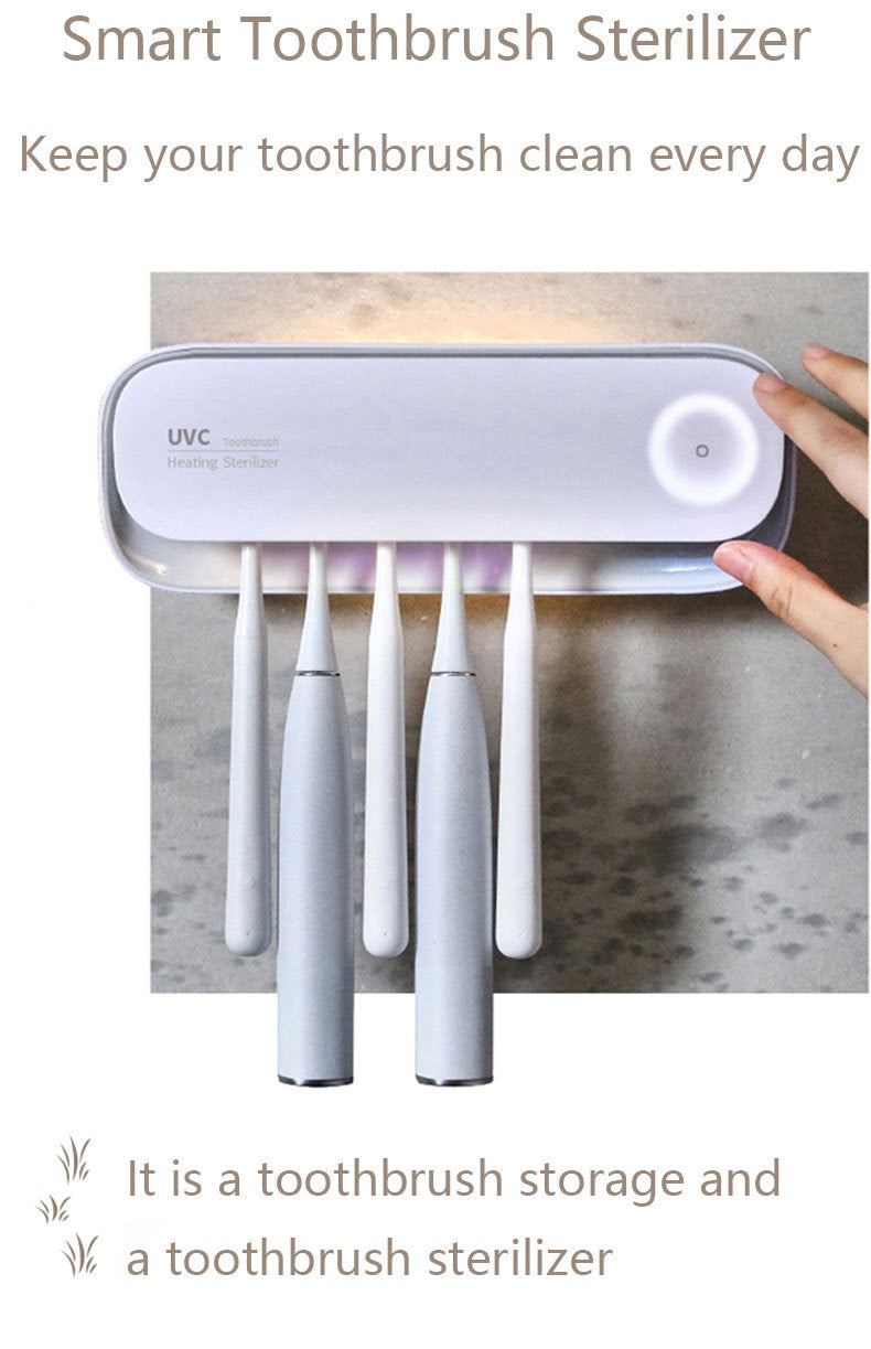 Smart UVC Toothbrush Sterilizer & Holder with Heat Drying, Radar Sensor Night Light(white) - Image 4