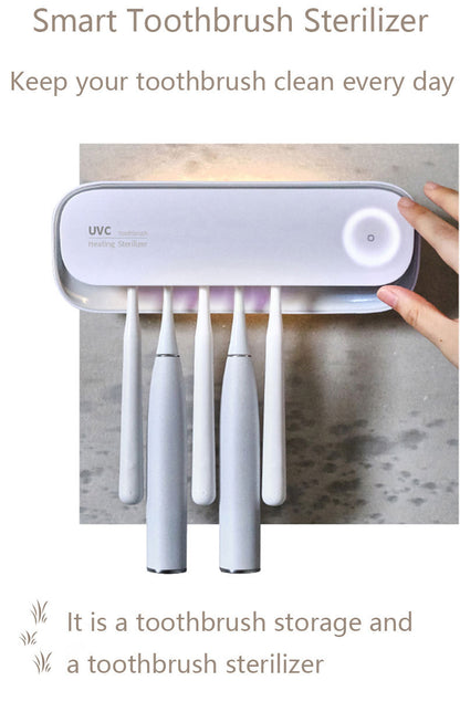 Smart UVC Toothbrush Sterilizer & Holder with Heat Drying, Radar Sensor Night Light(white) - Image 4