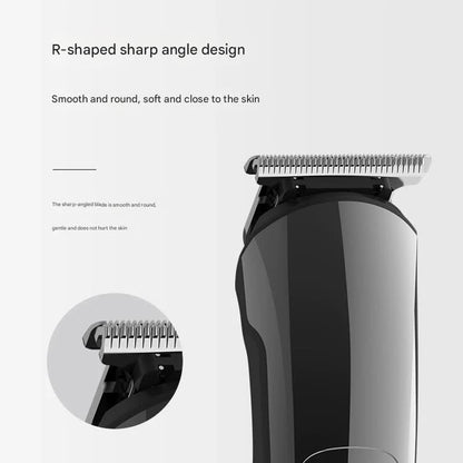 All-in-One Professional Men's Grooming Kit - IPX7 Waterproof Hair Clipper & Beard Trimmer with LED Display(Grey) - Image 2