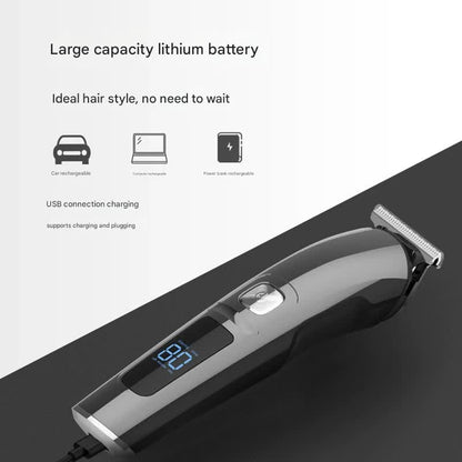 All-in-One Professional Men's Grooming Kit - IPX7 Waterproof Hair Clipper & Beard Trimmer with LED Display(Grey) - Image 3