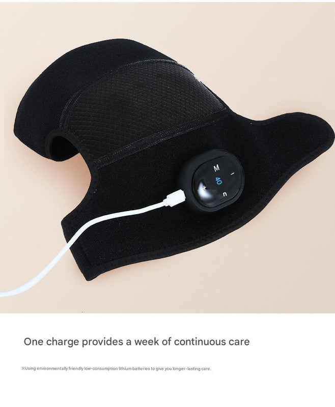 Rechargeable Heated Knee Massager Brace with Vibration & Adjustable Straps(Grey) - Image 4