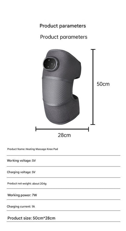 Rechargeable Heated Knee Massager Brace with Vibration & Adjustable Straps(Grey) - Image 5
