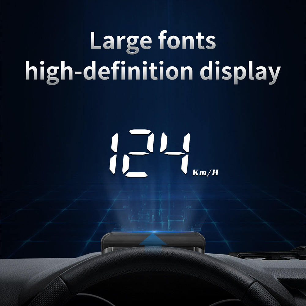 Compact OBD2 Car Head-Up Display (HUD) - Digital Speedometer with 5 Alarm Functions & Adaptive Brightness(black) - Image 2