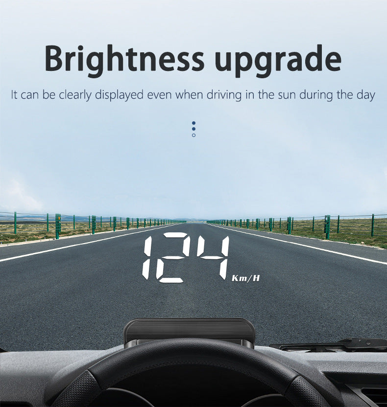 Compact OBD2 Car Head-Up Display (HUD) - Digital Speedometer with 5 Alarm Functions & Adaptive Brightness(black) - Image 8