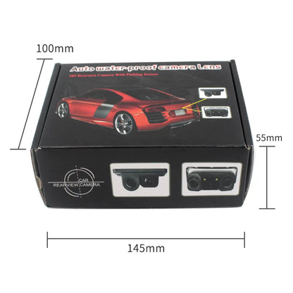 3-in-1 Car Reversing Camera & Parking Sensor System with Monitor - License Plate Frame Mount, Waterproof & Night Vision(black) - Image 7