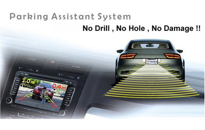 3-in-1 Car Reversing Camera & Parking Sensor System with Monitor - License Plate Frame Mount, Waterproof & Night Vision(black) - Image 9