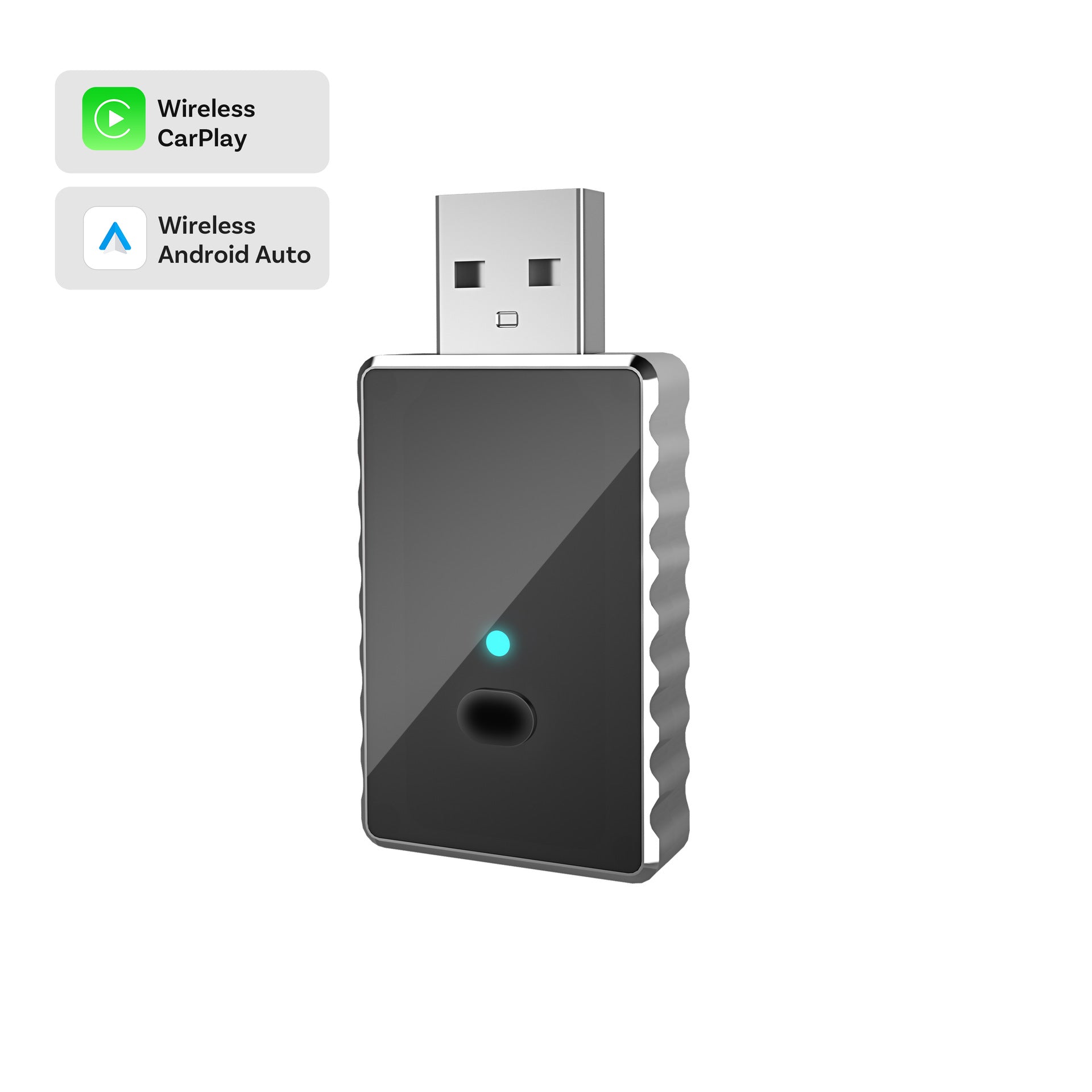 Mini 2-in-1 Wireless CarPlay & Android Auto Adapter - 5GHz WiFi 6, Bluetooth 5.4, Plug & Play Dongle(black) - Image 2