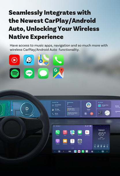 Mini 2-in-1 Wireless CarPlay & Android Auto Adapter - 5GHz WiFi 6, Bluetooth 5.4, Plug & Play Dongle(black) - Image 8