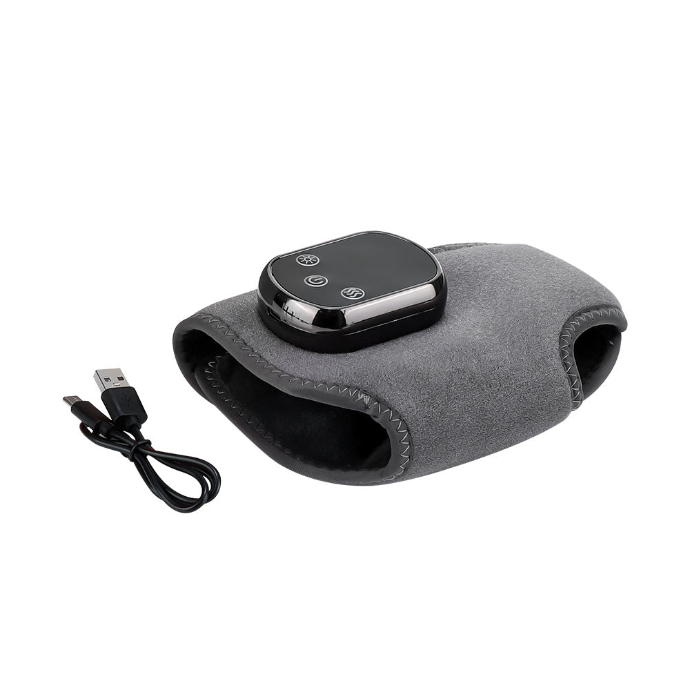 Rechargeable Electric Heating Ankle Brace with Vibration Massage - 5 Heat Levels & 3 Massage Modes(Grey) - Image 7