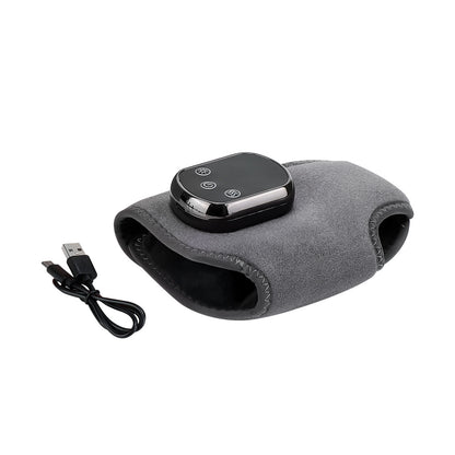Rechargeable Electric Heating Ankle Brace with Vibration Massage - 5 Heat Levels & 3 Massage Modes(Grey) - Image 7