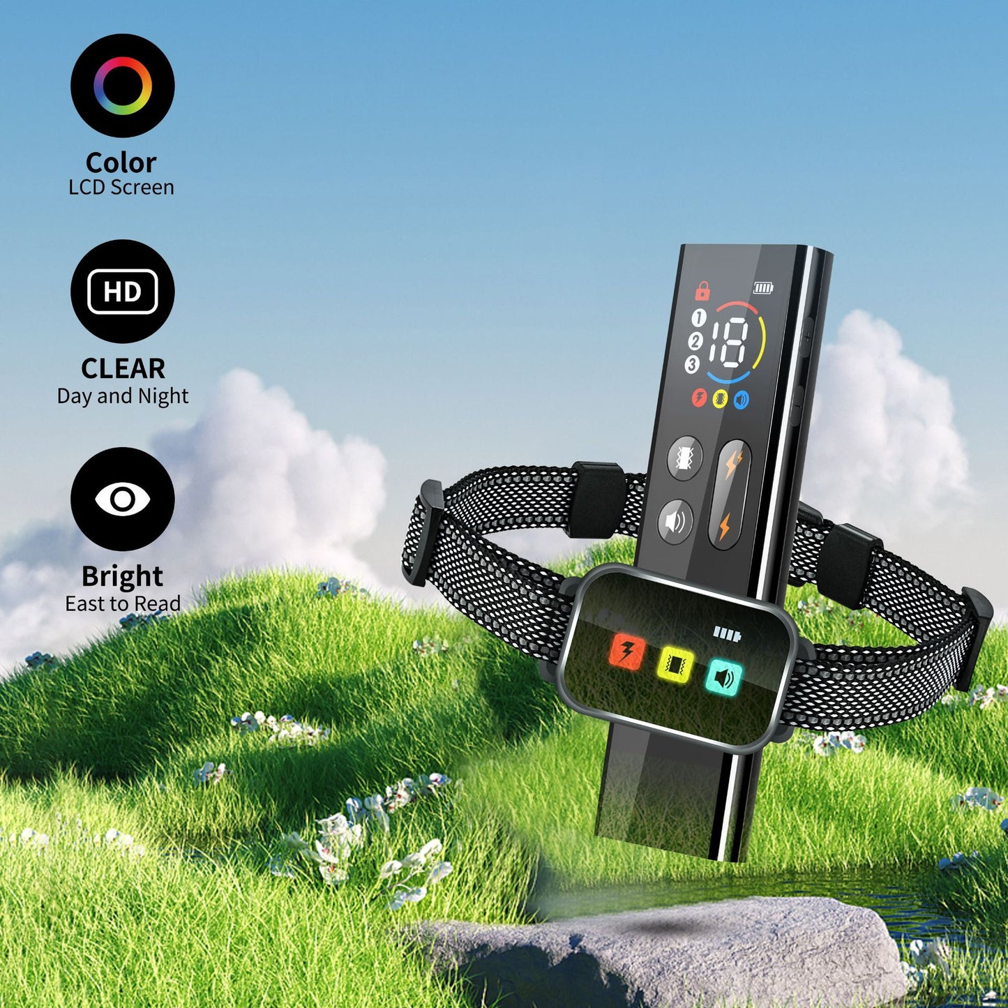 Rechargeable Dog Training Collar with Remote - 2600ft Range, 3 Modes(black) - Image 2