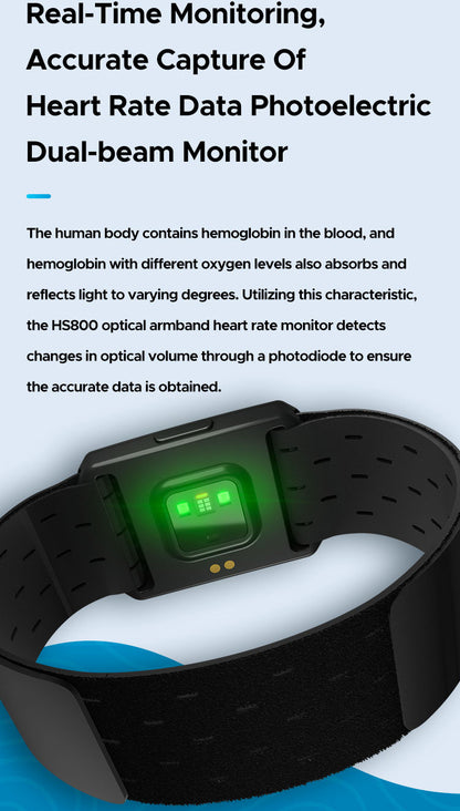 Optical Armband Heart Rate Monitor - Bluetooth & ANT+ Dual Protocol, IP67 Waterproof for Fitness Training(black) - Image 4