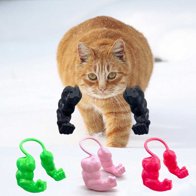 2pc Hilarious Muscle Arm Pet Costume Prop - Funny Novelty Arms for Cats & Small Dogs(blue) - Image 2