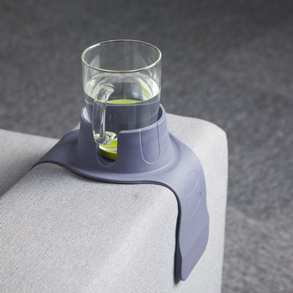 Flexible Anti-Spill Silicone Couch Arm Cup Holder - Sofa Armrest Drink Tray(black) - Image 3