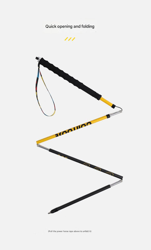 Ultralight Carbon Fiber Foldable Trail Running & Hiking Pole(yellow  Recommended height range 155-165cm) - Image 4