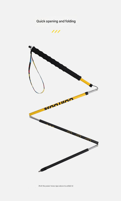 Ultralight Carbon Fiber Foldable Trail Running & Hiking Pole(blue  Recommended height range 175-185cm) - Image 4