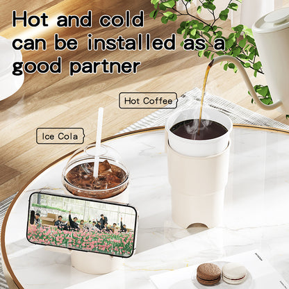 Multi-Purpose Anti-Spill Cup Holder with Suction Base & Detachable Phone Stand(orange) - Image 2