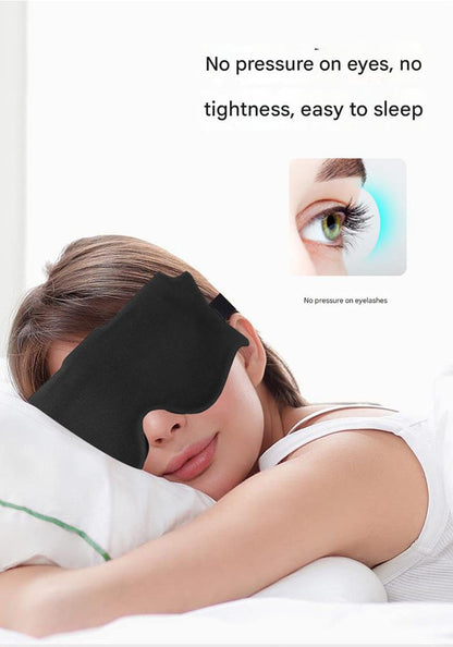 3pc 6D Contoured Zero-Pressure Sleep Mask - 360 Light Blocking Eye Mask with Adjustable Strap(black) - Image 6