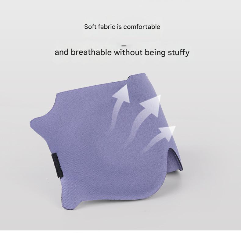3pc 6D Contoured Zero-Pressure Sleep Mask - 360 Light Blocking Eye Mask with Adjustable Strap(Purple) - Image 5