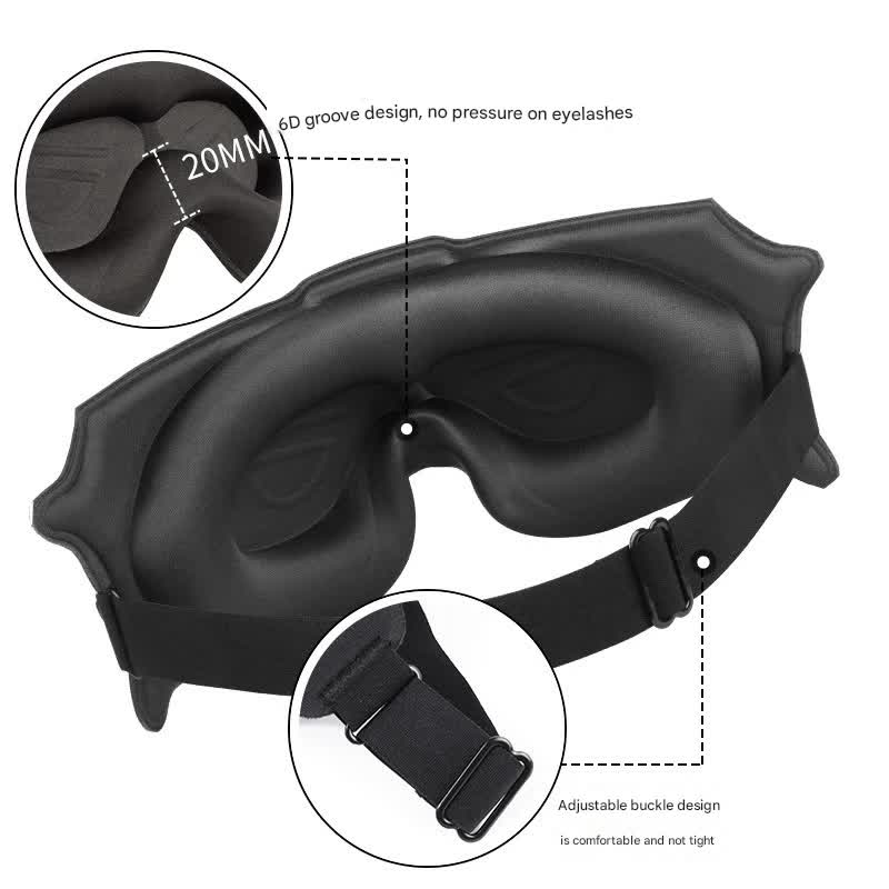 3pc 6D Contoured Zero-Pressure Sleep Mask - 360 Light Blocking Eye Mask with Adjustable Strap(Camel) - Image 3