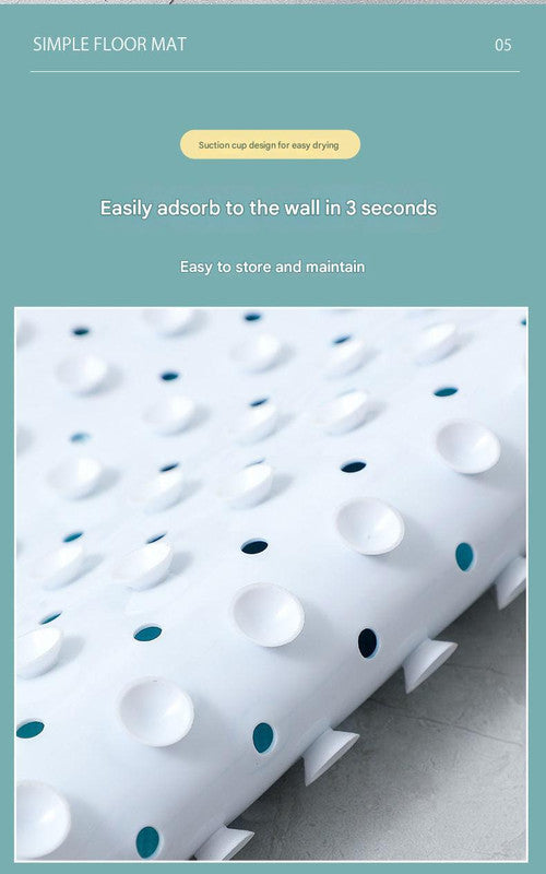 Non-Slip PVC Bath & Shower Mat with Suction Cups and Drainage Holes - Cartoon Ocean Theme(Black Whale) - Image 4