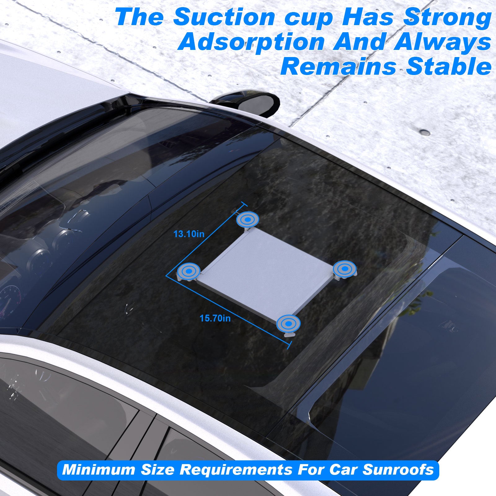 White Heavy-Duty Suction Cup Mount for Starlink Mini - All-Weather Car, RV & Boat Bracket - Image 4