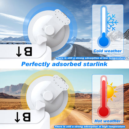 White Heavy-Duty Suction Cup Mount for Starlink Mini - All-Weather Car, RV & Boat Bracket - Image 5