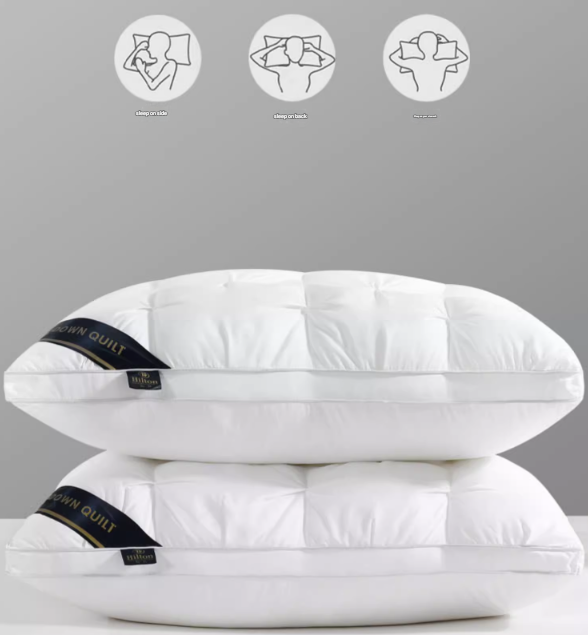 Grey Luxury Adjustable Bed Pillow Set (2-Pack) - Hotel Quality Down Alternative for Ultimate Neck Support & Comfort - Image 2