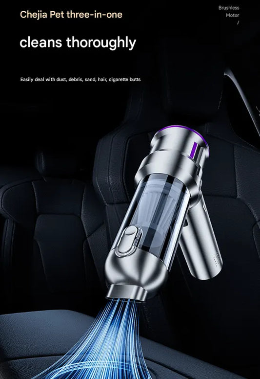 Silver and Purple 4-in-1 Cordless Handheld Vacuum Cleaner - Powerful 16KPa Suction with Brushless Motor, Blower & Air Pump - Image 2