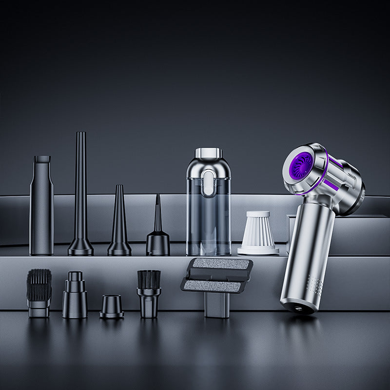 Silver and Purple 4-in-1 Cordless Handheld Vacuum Cleaner - Powerful 16KPa Suction with Brushless Motor, Blower & Air Pump - Image 8